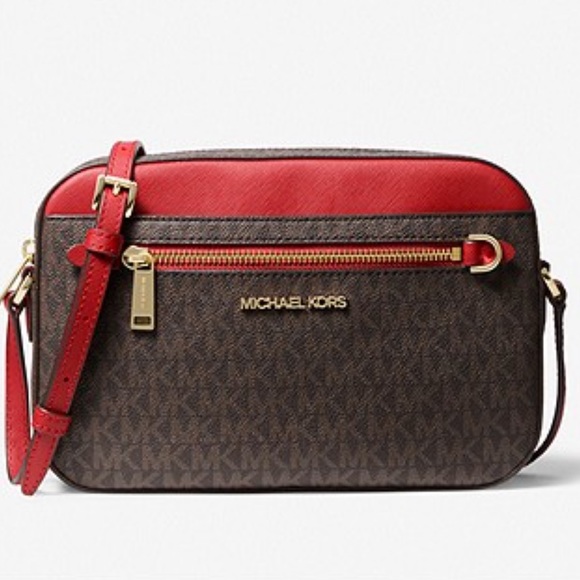 Michael Kors Jet Set Large Logo Crossbody Bag - Picture 5 of 16